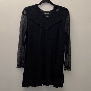 Xhilaration Black Long Sleeve Lace Dress